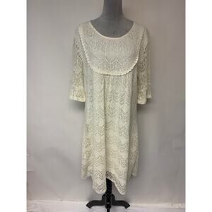 Back In The Saddle Western Country Prairie Boho Floral Lace Womens SZ 1X